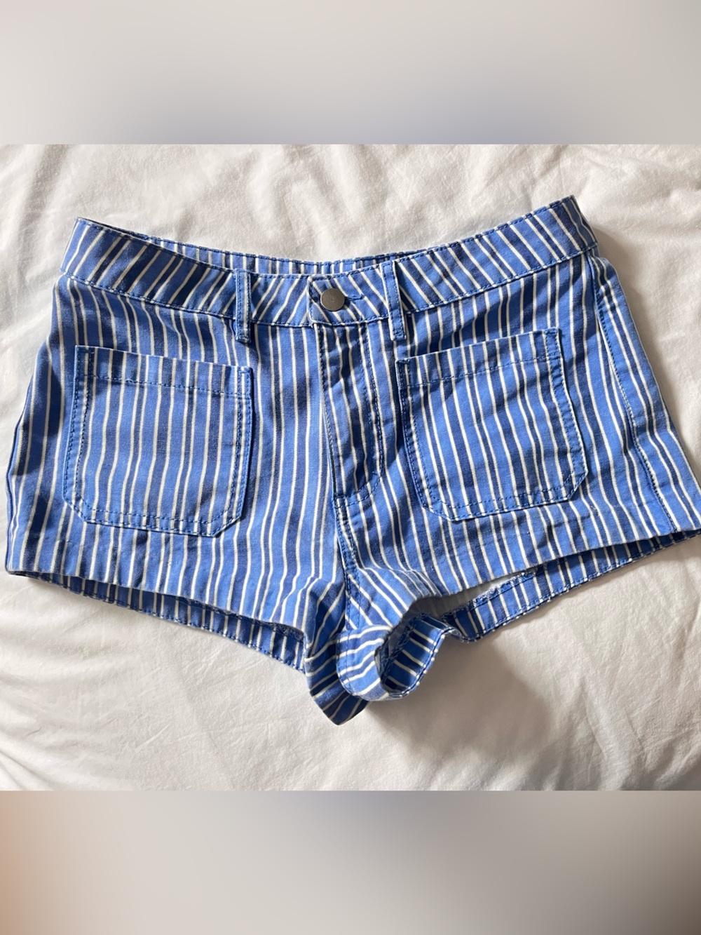 Striped Blue Women's Shorts